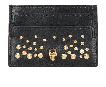 Alexander McQueen Skull Studded Card Holder, front view